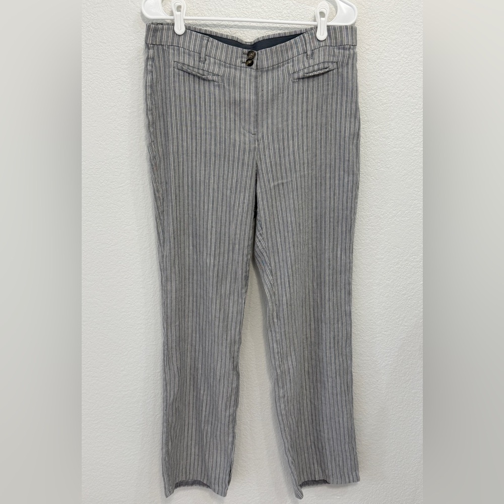 J. Jill Linen Stretch Straight Leg Pants